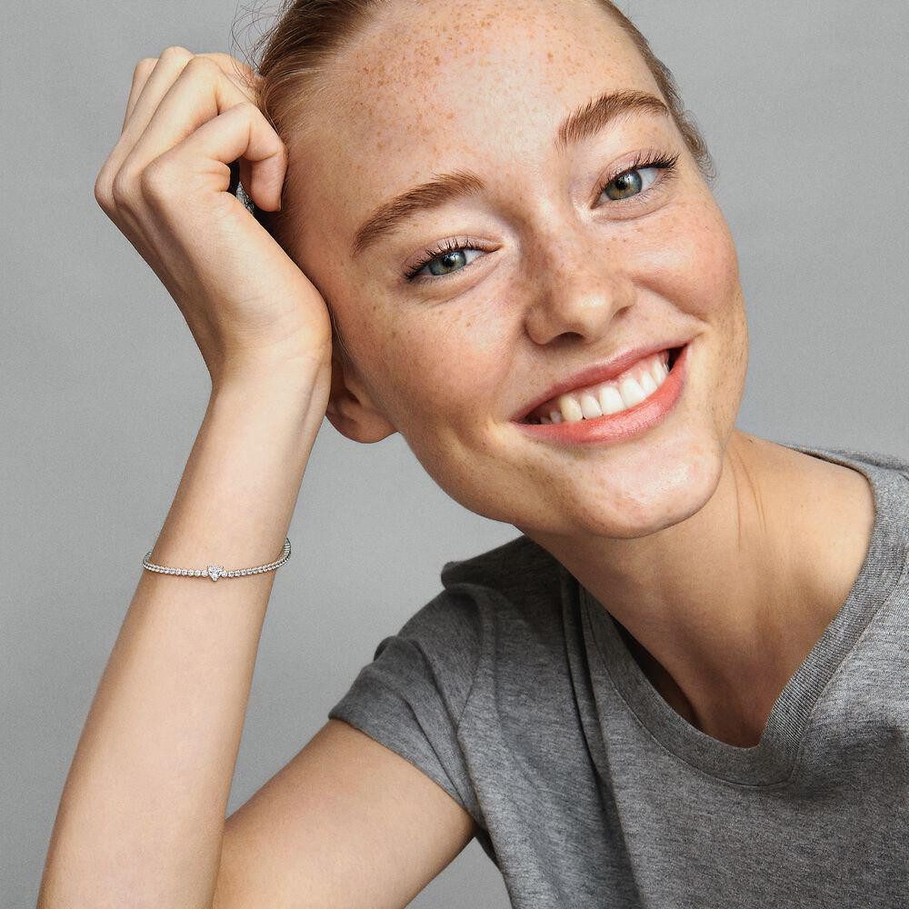 Pandora Armband Tennisarmband Herz aus Sterlingsilber mit Zirkonia von PAND günstig online kaufen