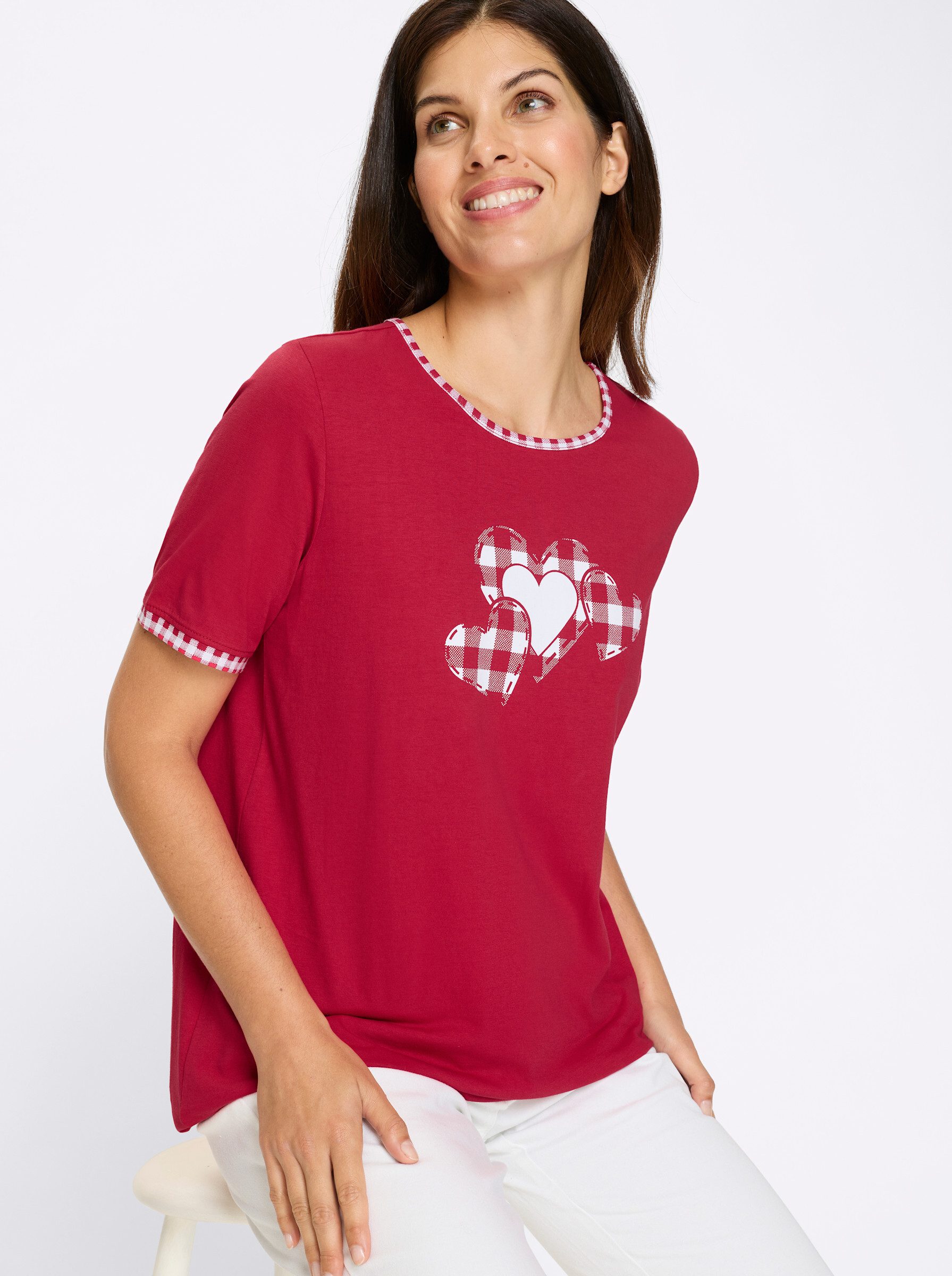Sieh an! T-Shirt Longshirt Kurzarm – Bild 4 von 5