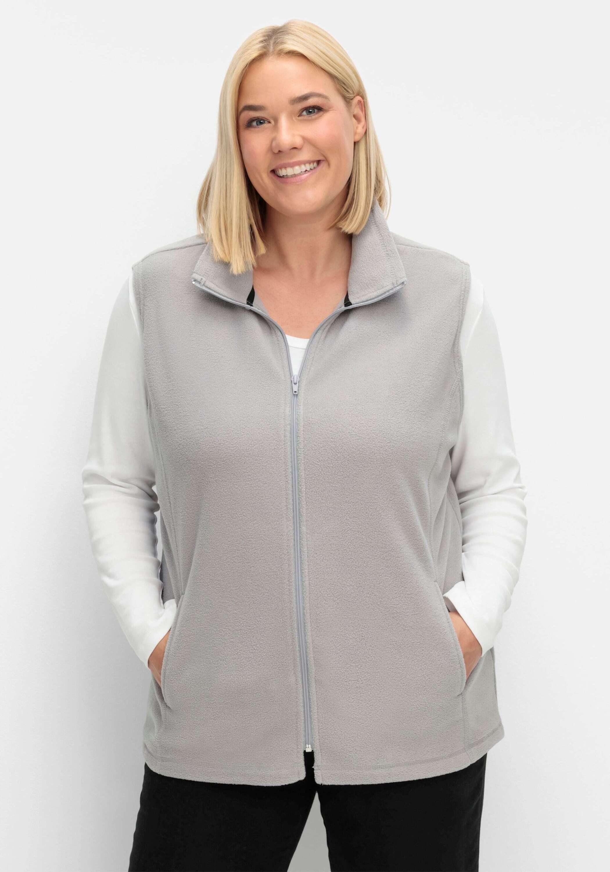 Sieh an! Fleeceweste Fleece-Weste Länge ca. 70 cm