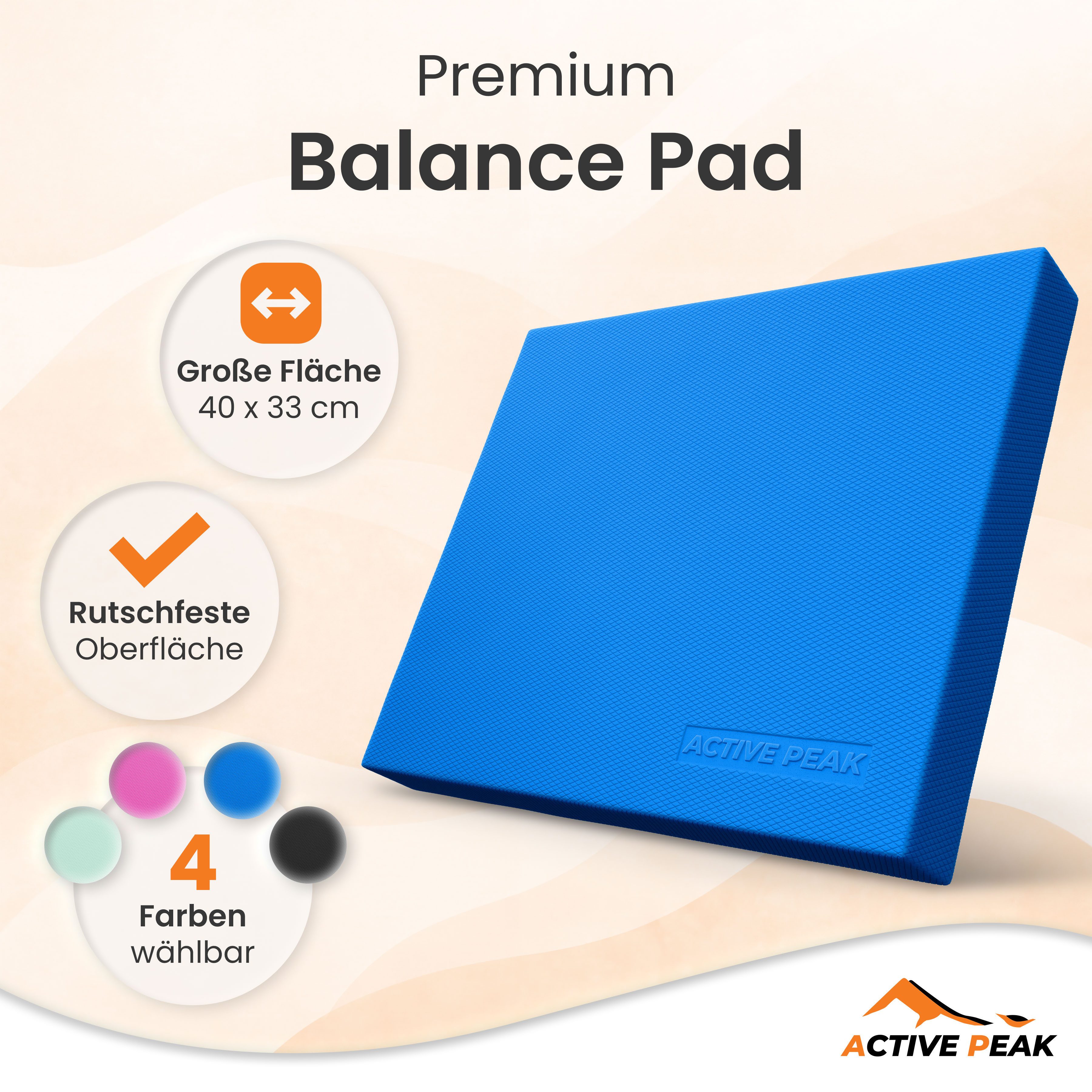 Active Peak Balanceboard Balance Pad, Balance Kissen Gymnastik XXL Balancekissen