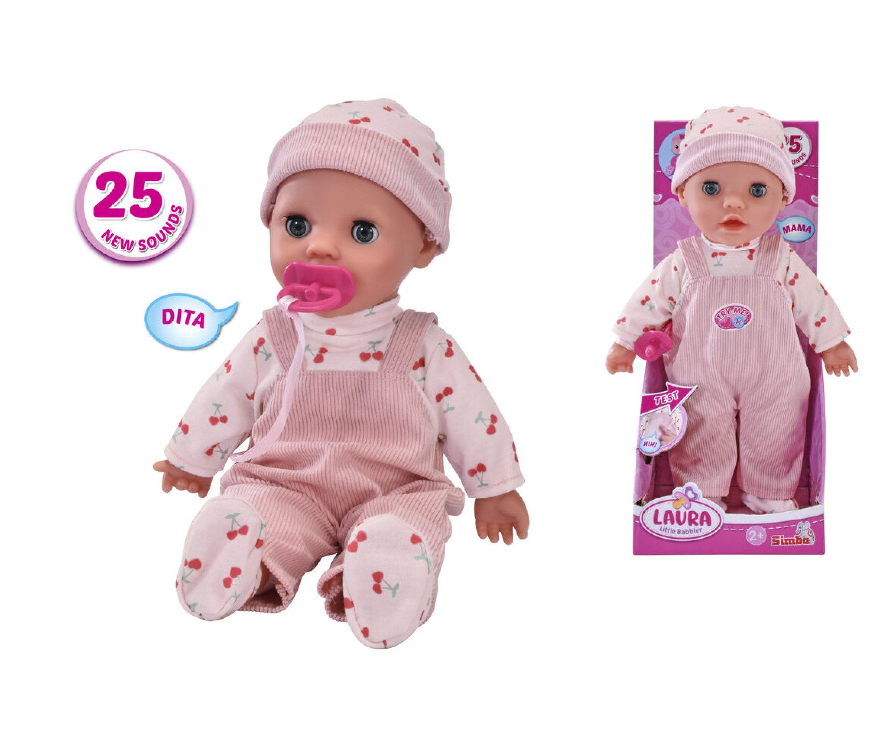 SIMBA Babypuppe Laura Little Babbler, mit Funktionen
