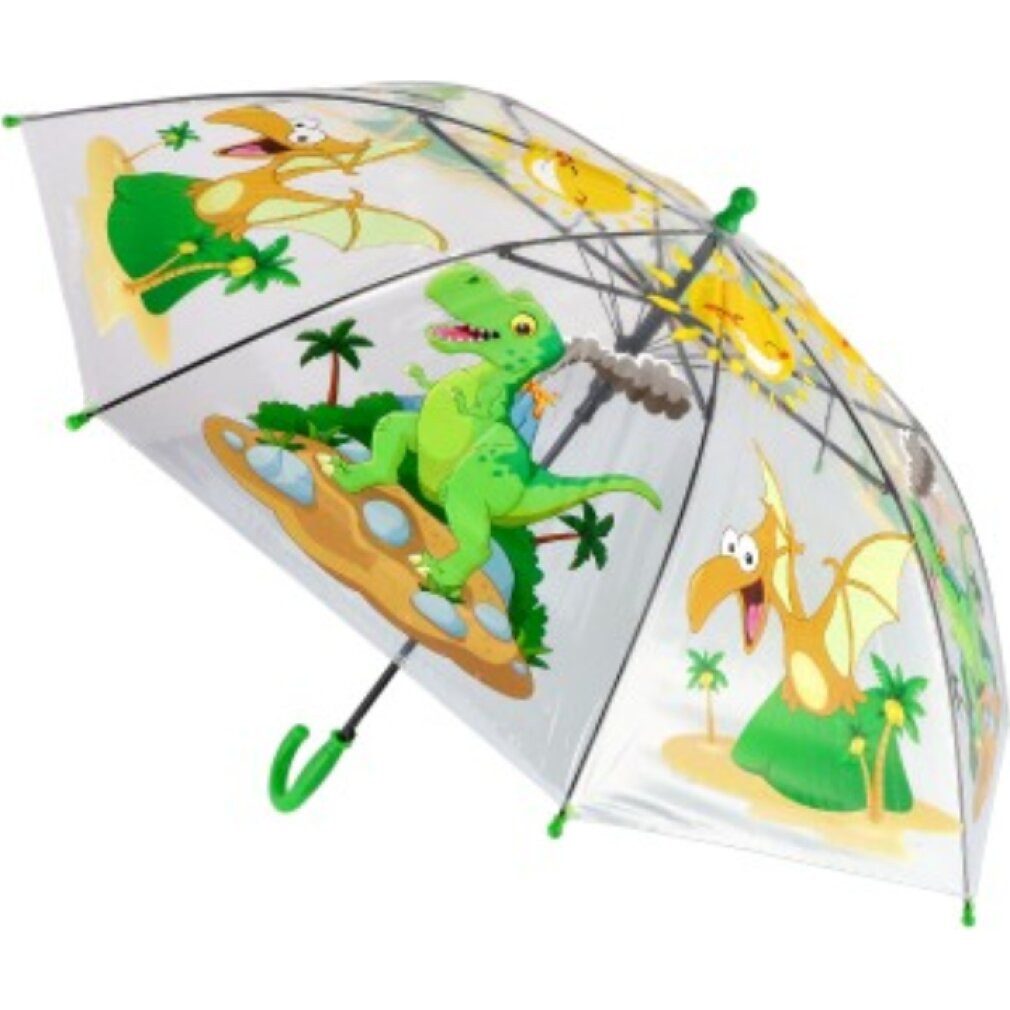 TEDDIES Taschenregenschirm Auswurf-Regenschirm Dinosaurier