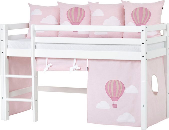 Hoppekids Hochbett Ballon Inkl Vorhang Set Matratze