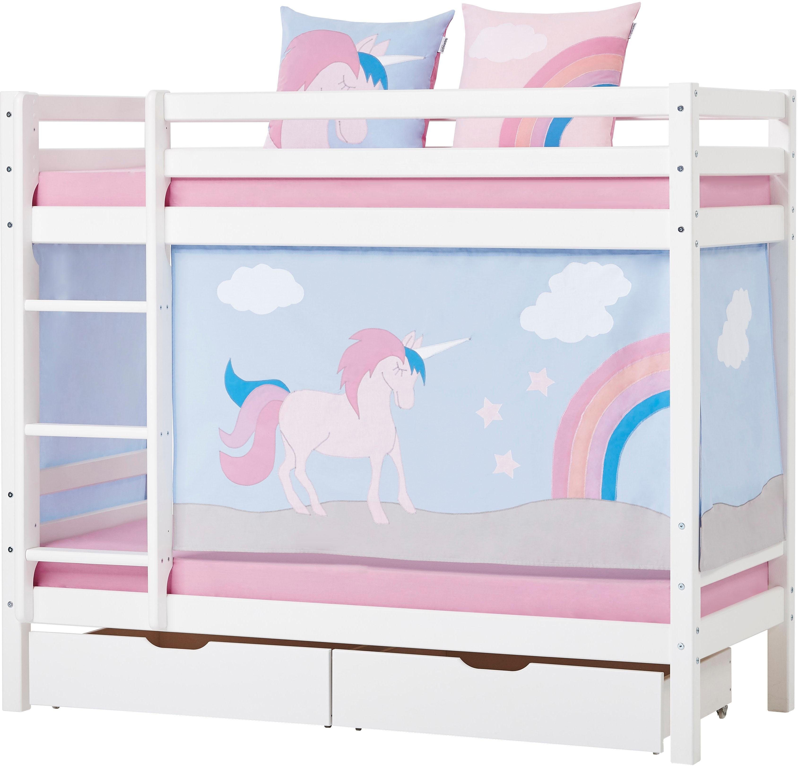Hoppekids Etagenbett Einhorn Inkl Vorhang Set