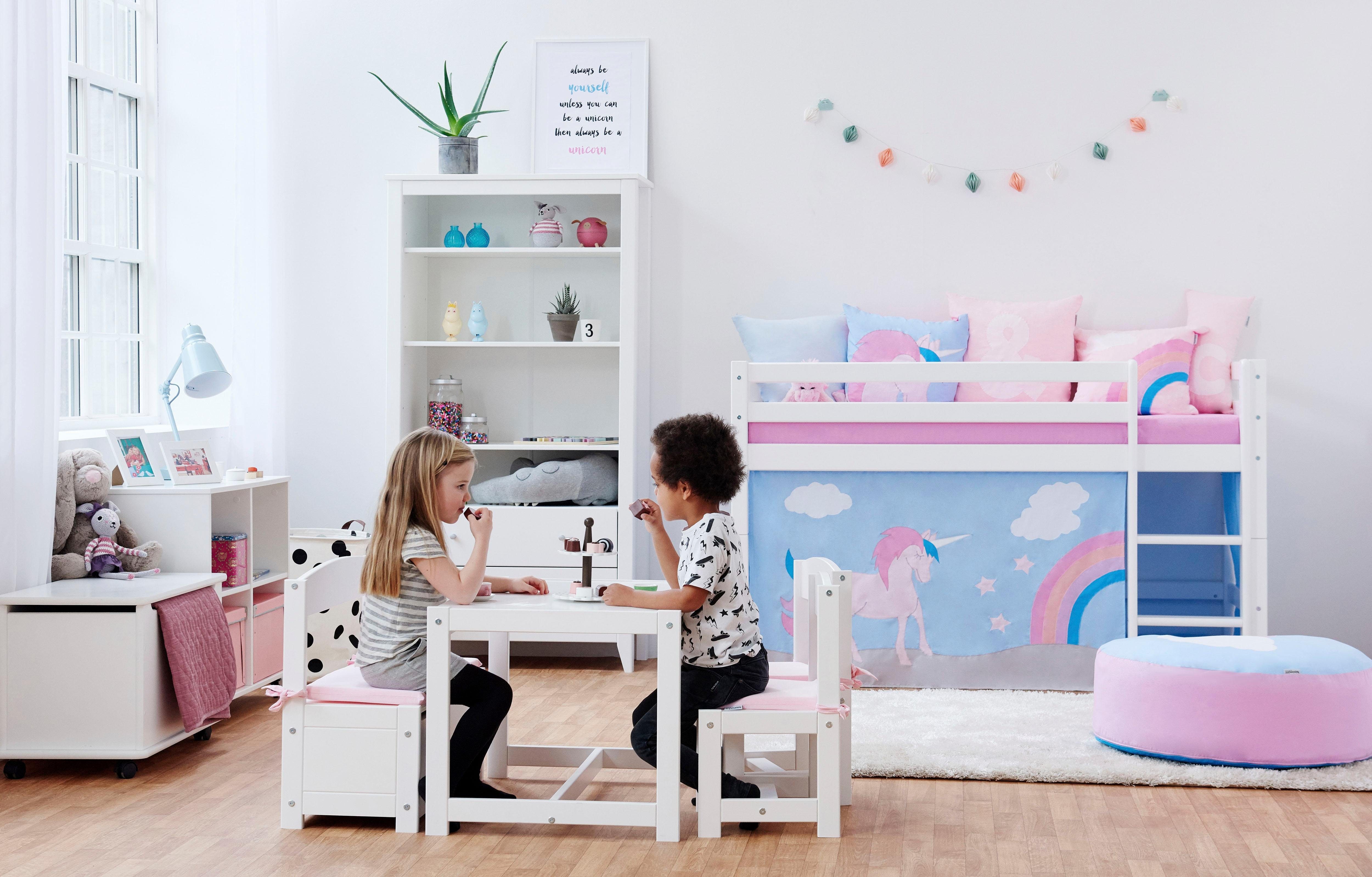 Hoppekids Hochbett Einhorn Inkl Vorhang Set Matratze