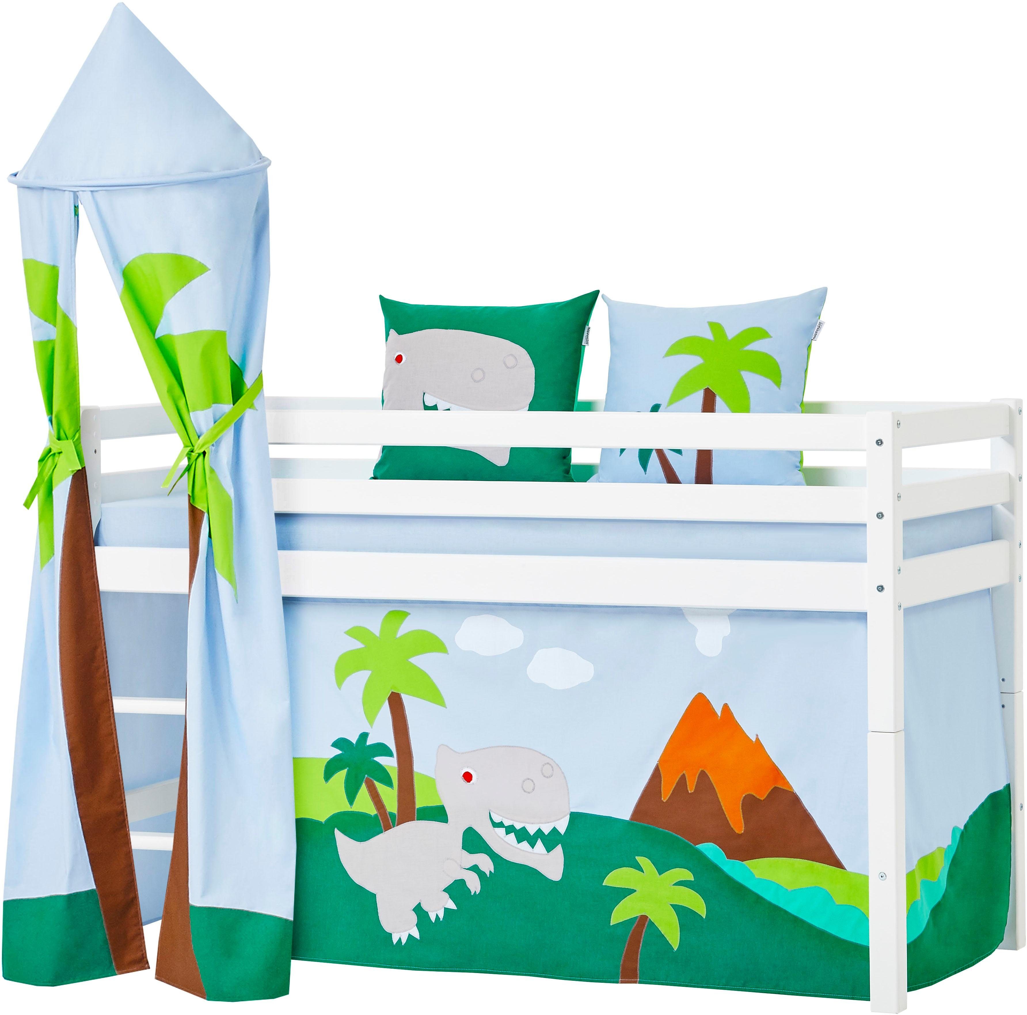 Hoppekids Hochbett Dinosaurier Inkl Vorhang Set