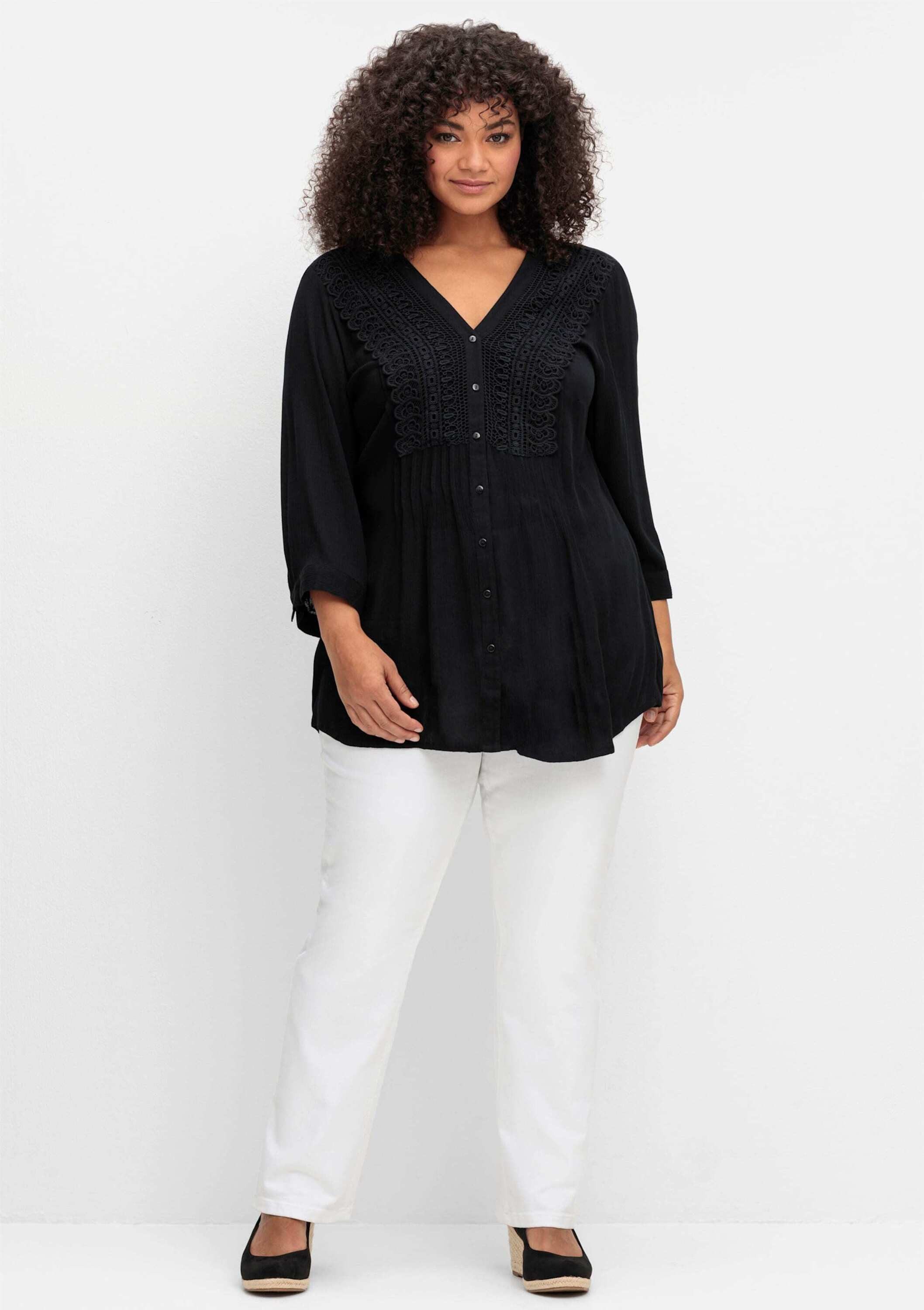 sheego by Joe Browns Klassische Bluse Longbluse 3/4-Arm