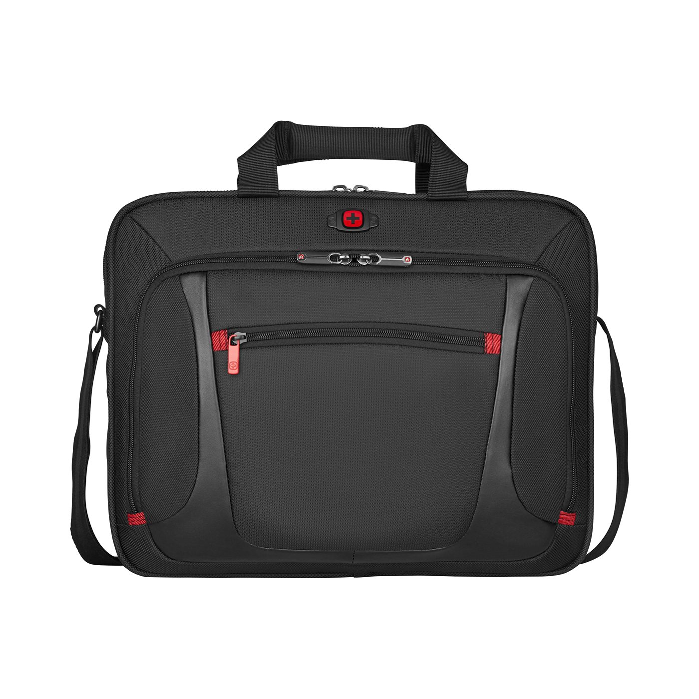 Wenger Laptoptasche Sensor 16 Zoll Laptop-Aktentasche mit Tablet-Fach, schwarz, Gepolstertes Laptop-Fach mit Anti-Kratz-Futter