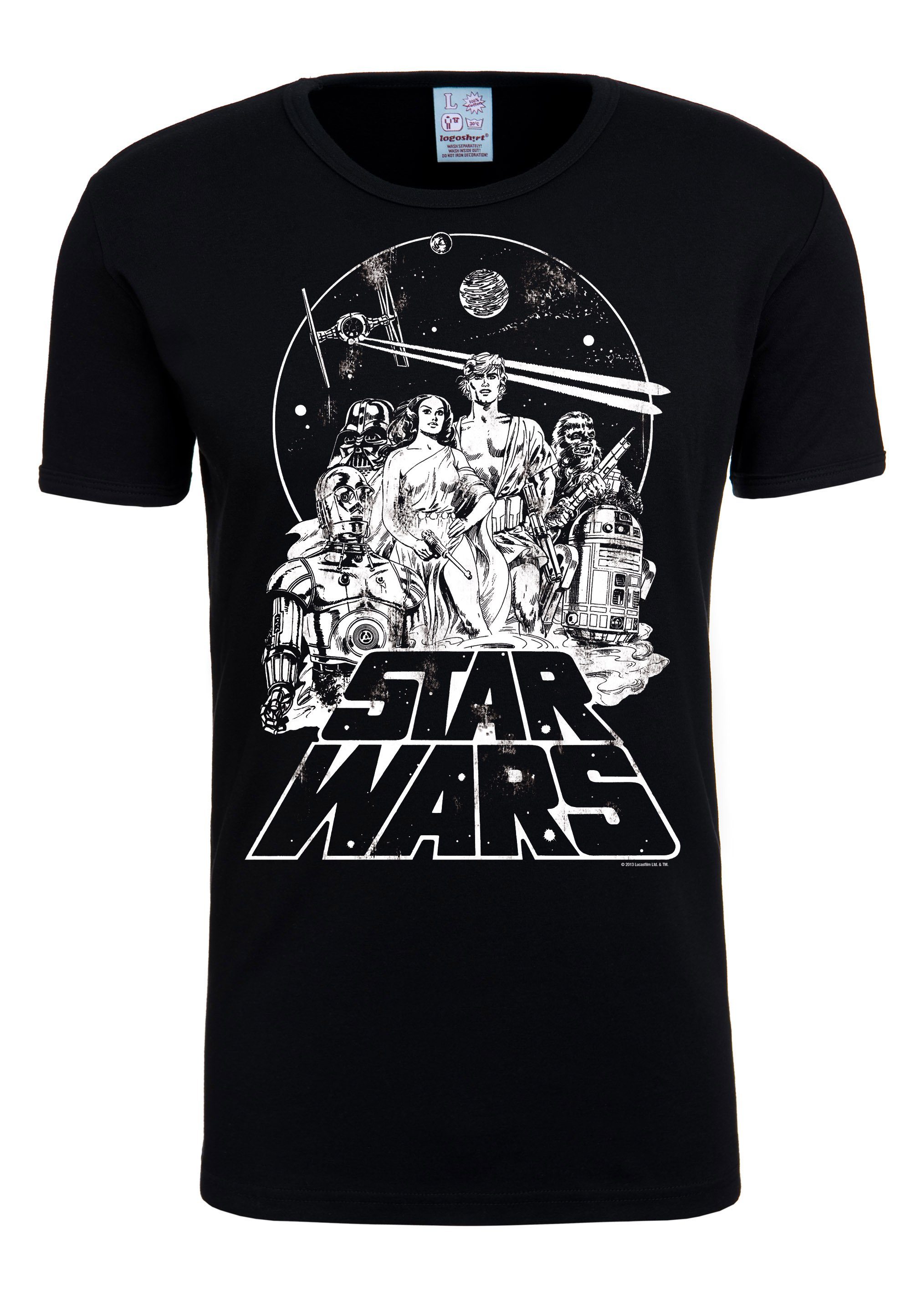 LOGOSHIRT T-Shirt mit lizenzierten Wars-Helden Originaldesigns Star