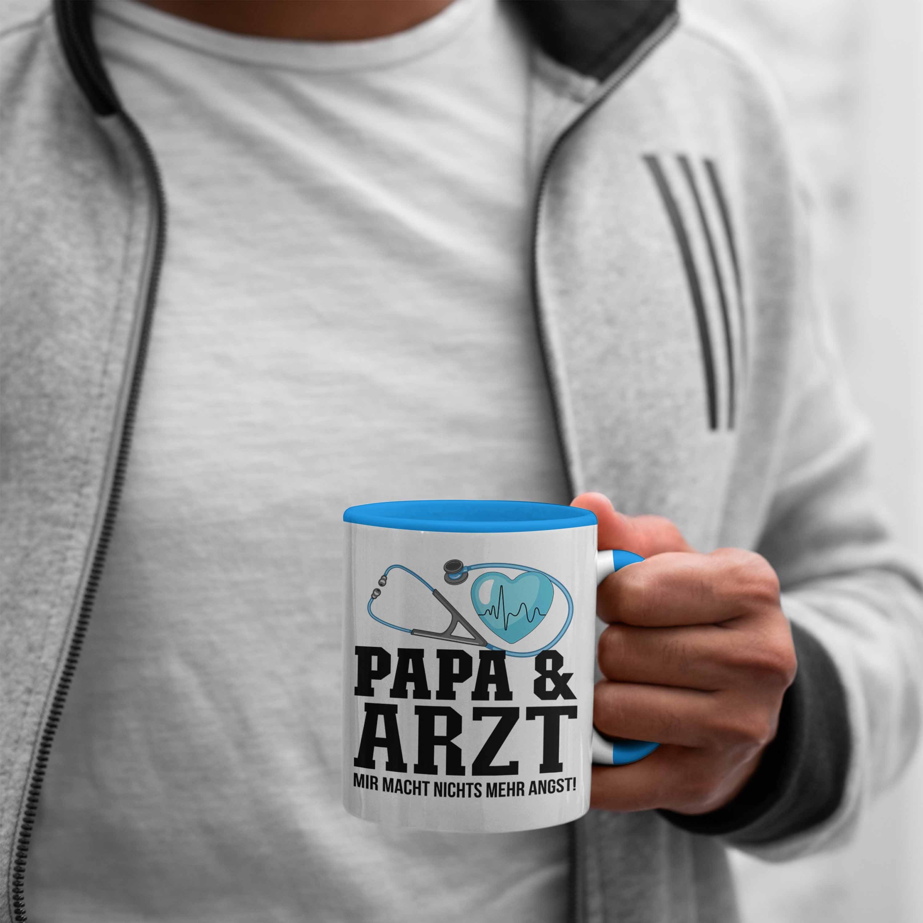 - Arzt und Trendation Geschenkidee Geburtst Blau Papa Vater für Ärzte Tasse Tasse Trendation