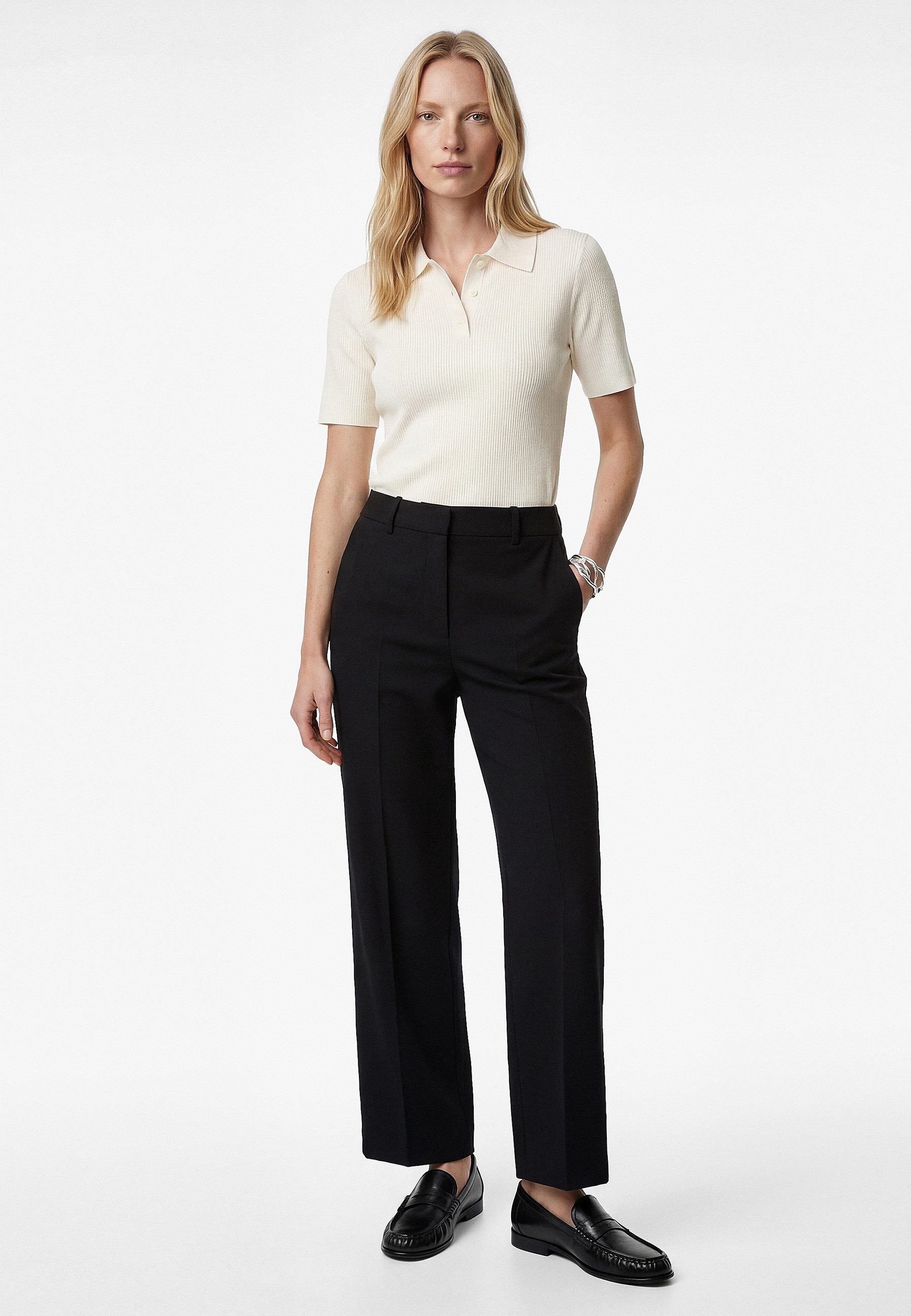 Koton Stoffhose Koton Hohe Taille Weite Hose