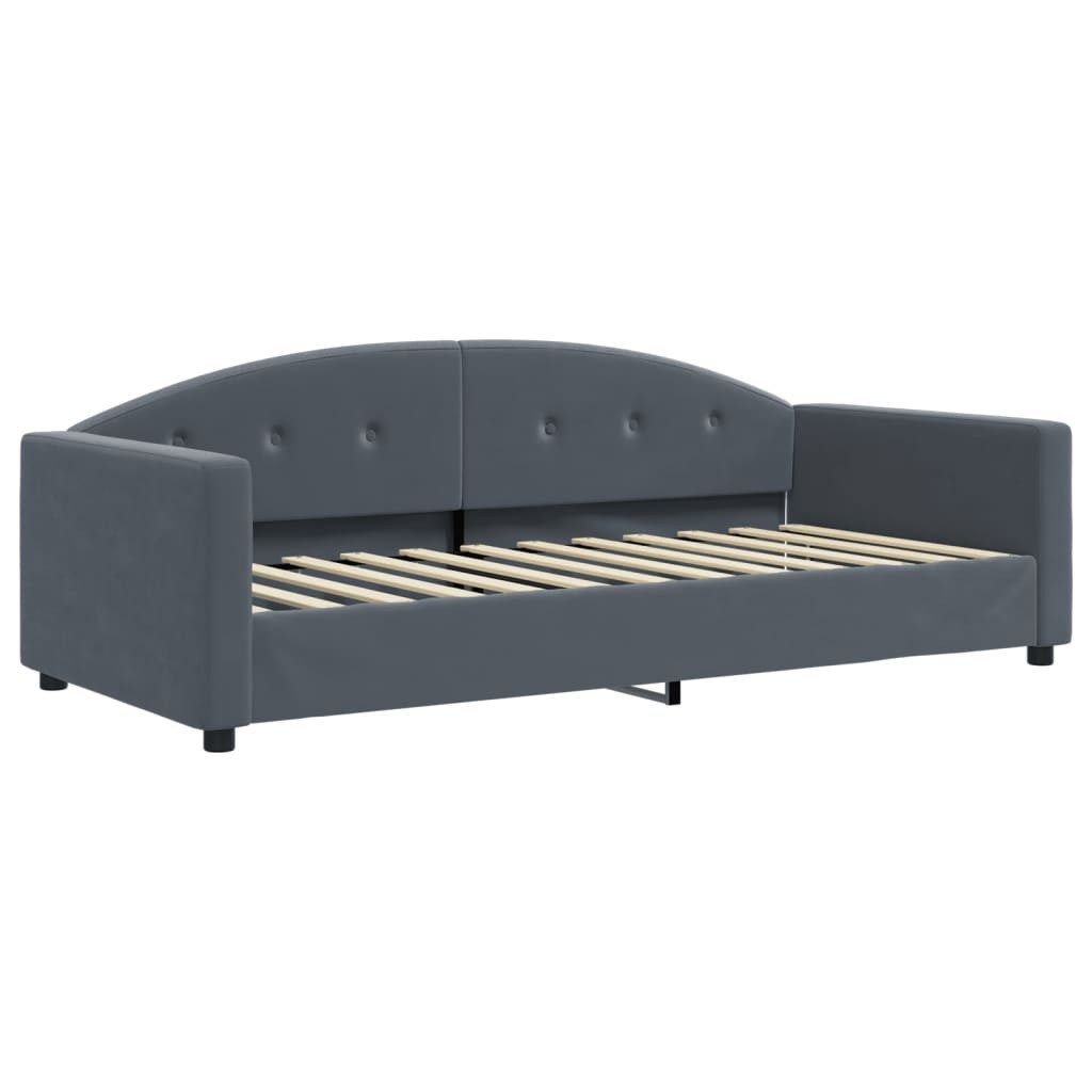 vidaXL Bett Tagesbett mit Matratze Dunkelgrau günstig online kaufen