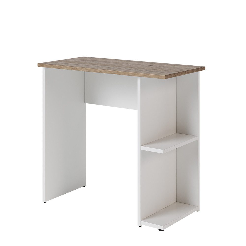Vicco Schreibtisch Simple, Weiß/Artisan, 80 x 40 cm (1-St)