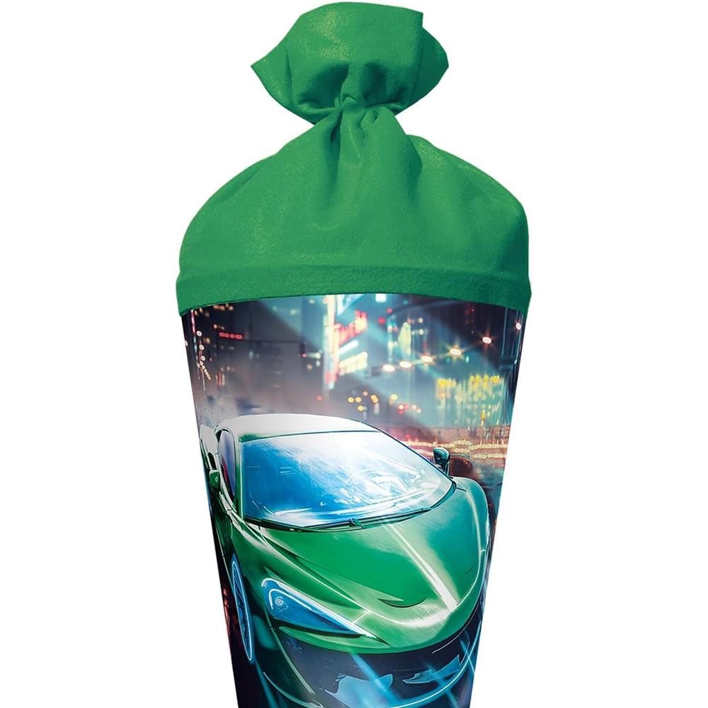 Roth Schultüte Racing 70 cm rund, Filzverschluss Fahrzeuge – Bild 2 von 5
