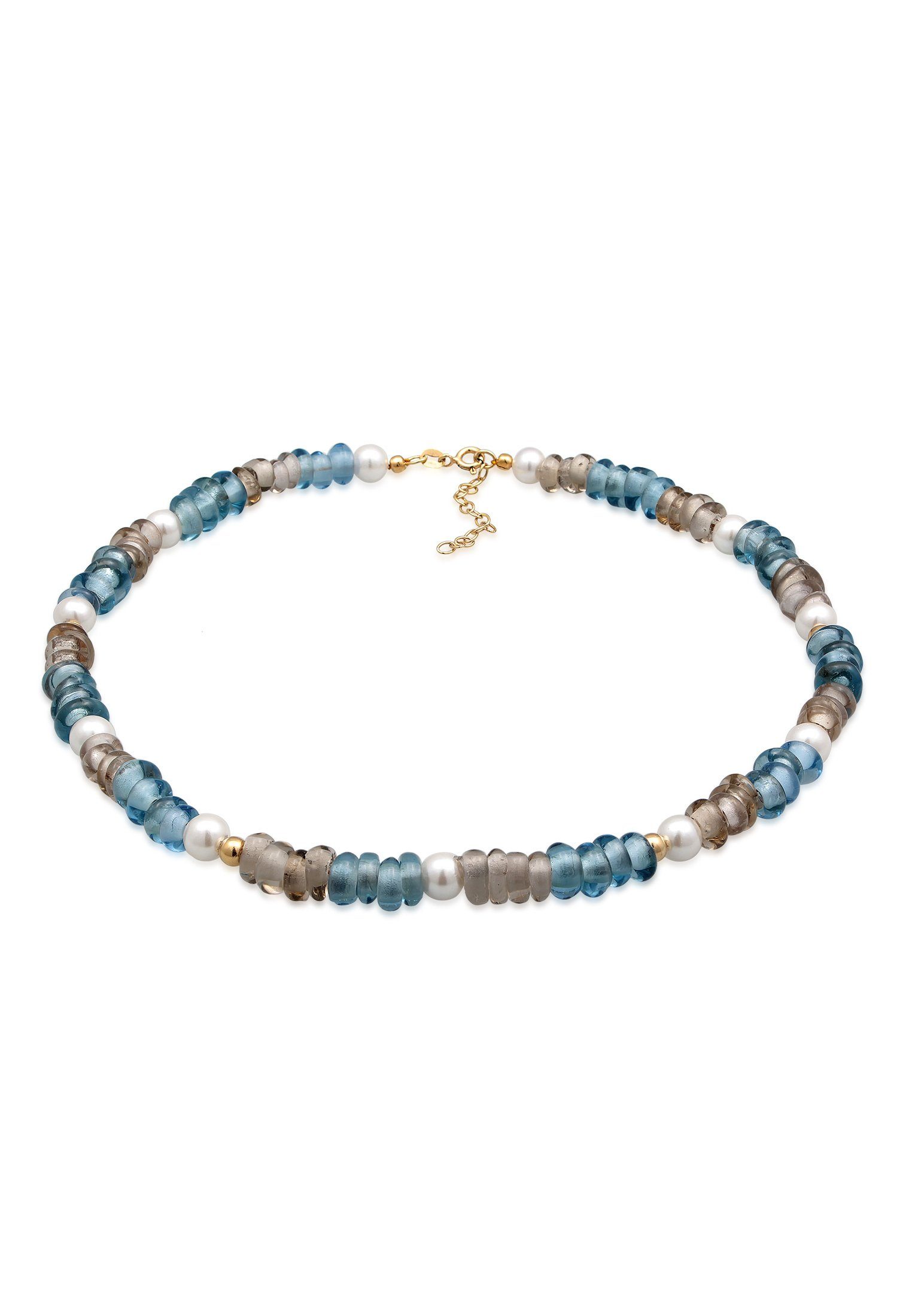 Elli Perlenkette Choker Glasperlen Muschelkernperlen 925 günstig online kaufen