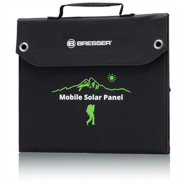 BRESSER Mobiles Solar-Ladegerät 40 Watt mit USB- u. DC-Anschluss Solarladegerät