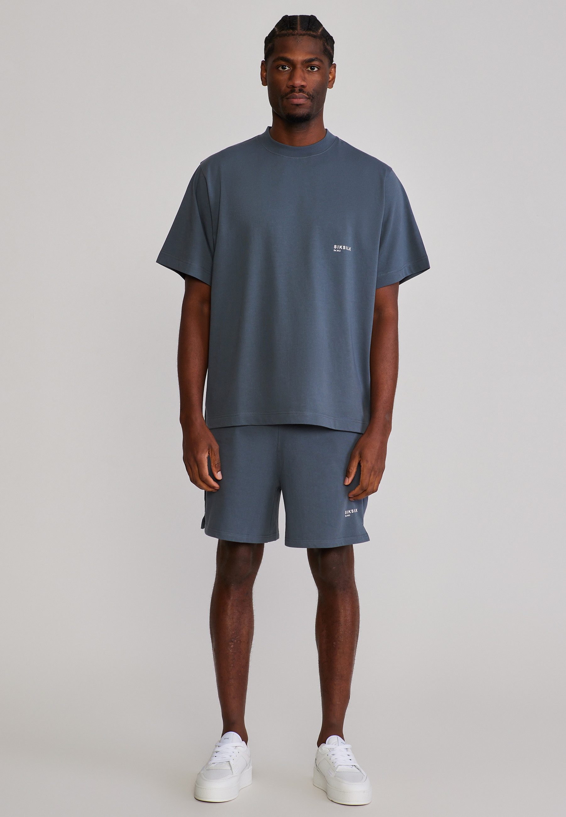 Sweatanzug SikSilk Herren Grau T-Shirt and Shorts Set