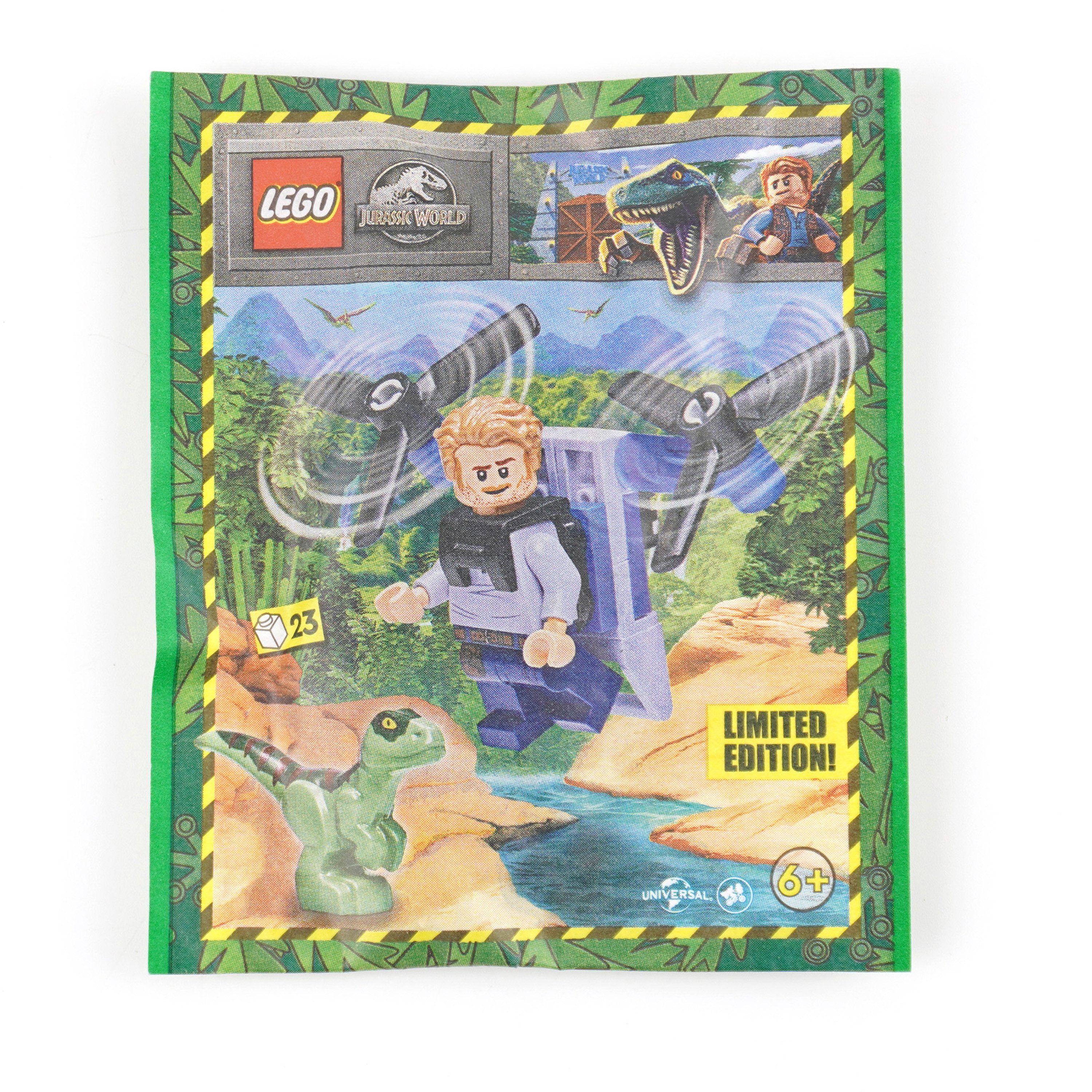 LEGO® Jurassic World Owen mit Jetpack und Raptor - 122328 Menge 1x Spielbausteine