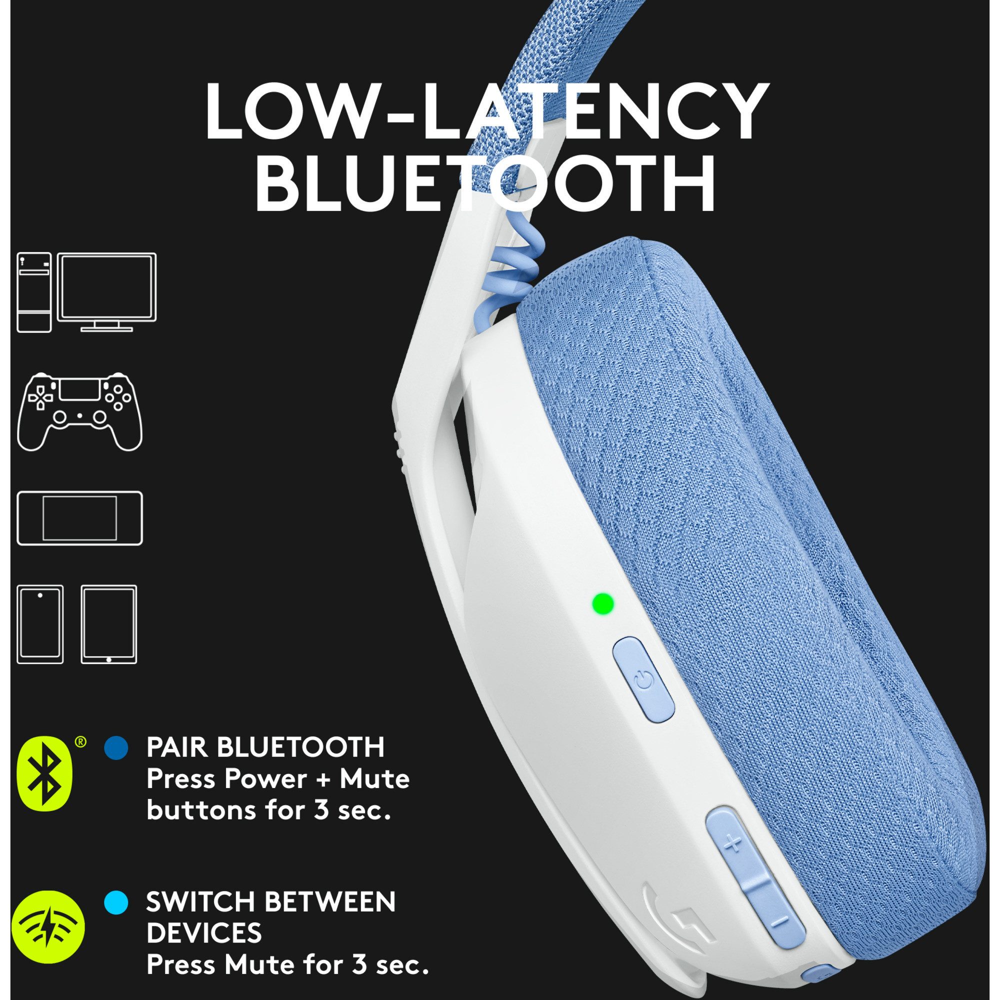 Logitech Logitech Gaming G435 LIGHTSPEED, Gaming-Headset, Headset