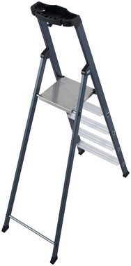 KRAUSE Stehleiter SePro S, Alu eloxiert, 1x5 Stufen, Arbeitshöhe ca. 305 cm