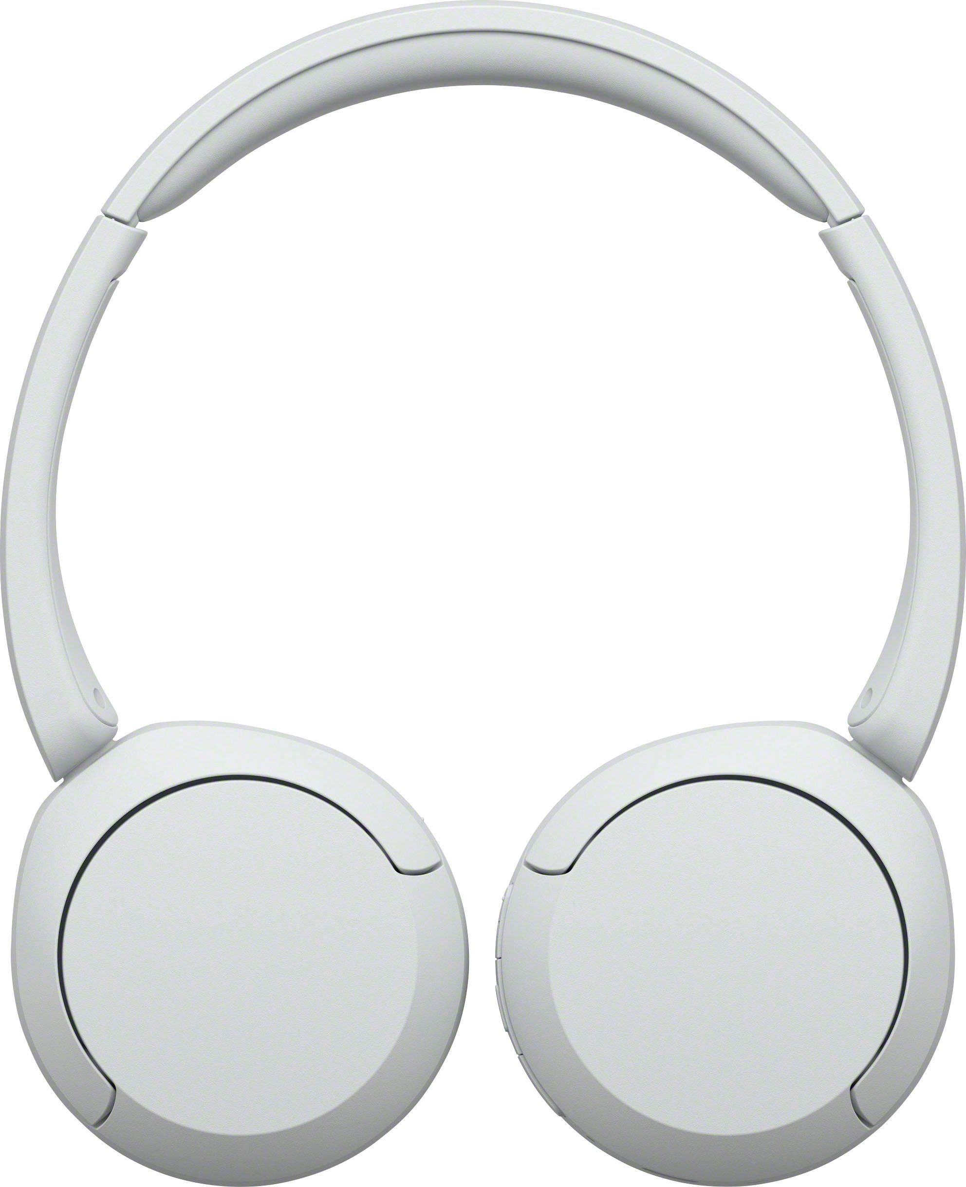 Sony WHCH520 On-Ear-Kopfhörer (Freisprechfunktion, Rauschunterdrückung, Bluetooth, Weiß Google Akkulaufzeit) Std. 50 Assistant, Siri