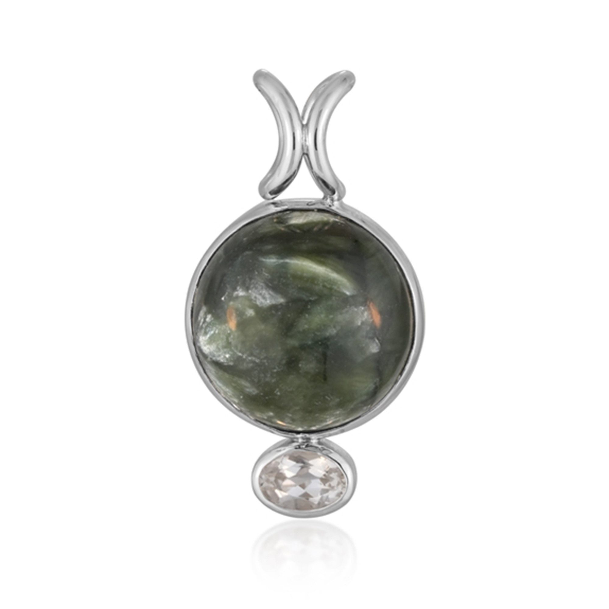 Cavill Kettenanhänger Seraphinit Silber Anhänger 11,5 ct, Russisch (1-tlg)