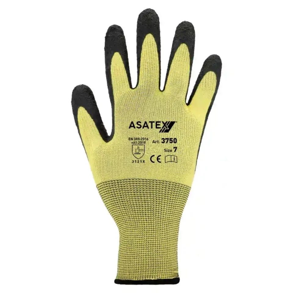 ASATEX Latexhandschuhe Latex Handschuh 3750 (Packung, 12-St., Gr 7-11, VPE= 12 Paar) Griffsicherheit bei Nässe