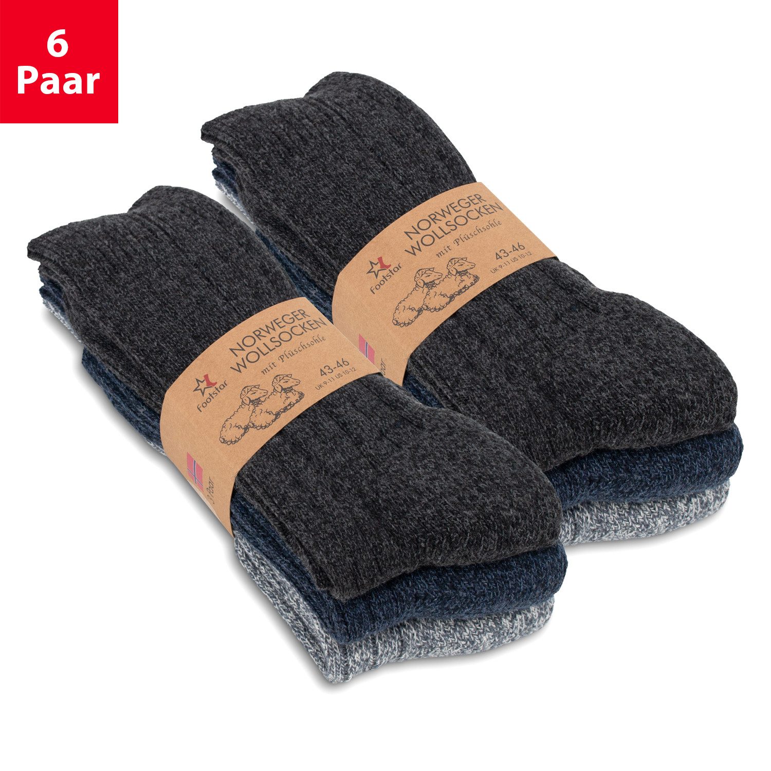 Footstar Norwegersocken Winter Norweger Socken (6 günstig online kaufen