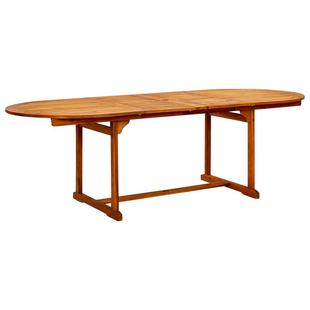 Gartentisch 240 x 100 x 75 cm Garten-Esstisch 160-240x100x75 cm Massivholz Akazie