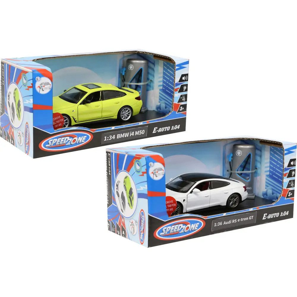 Vedes Spielzeug-Auto Speedzone E-Fahrzeug BMW i4/Audi e-tron mit Licht & So günstig online kaufen
