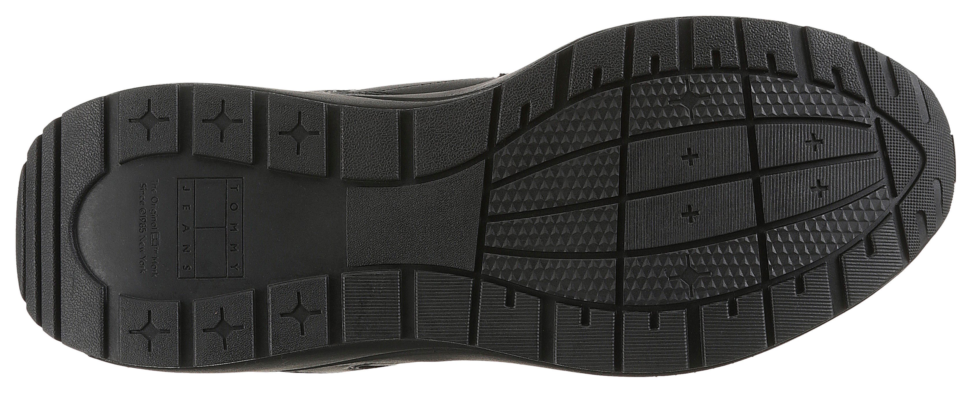 Tommy Jeans TJM RUNNER LEATHER Sneaker, Freizeitschuh, Halbschuh, Schnürschuh mit reflektierenden Details