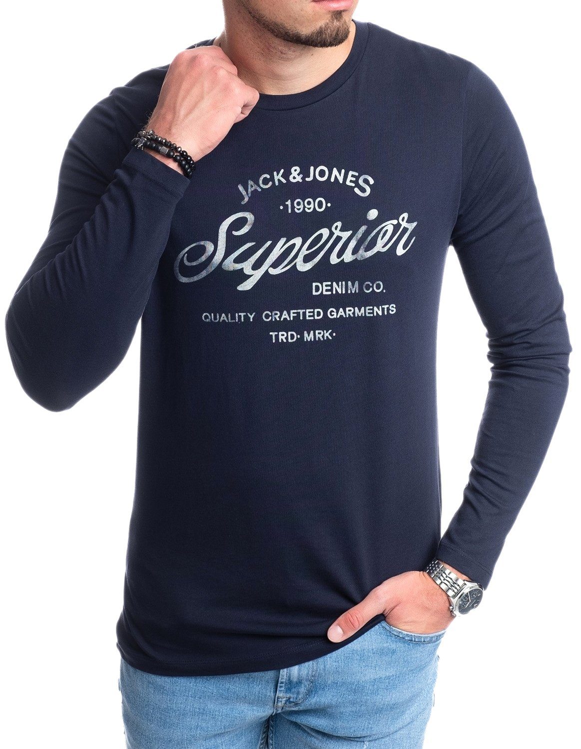 Jack & Jones Langarmshirt stilvolles Regular günstig online kaufen