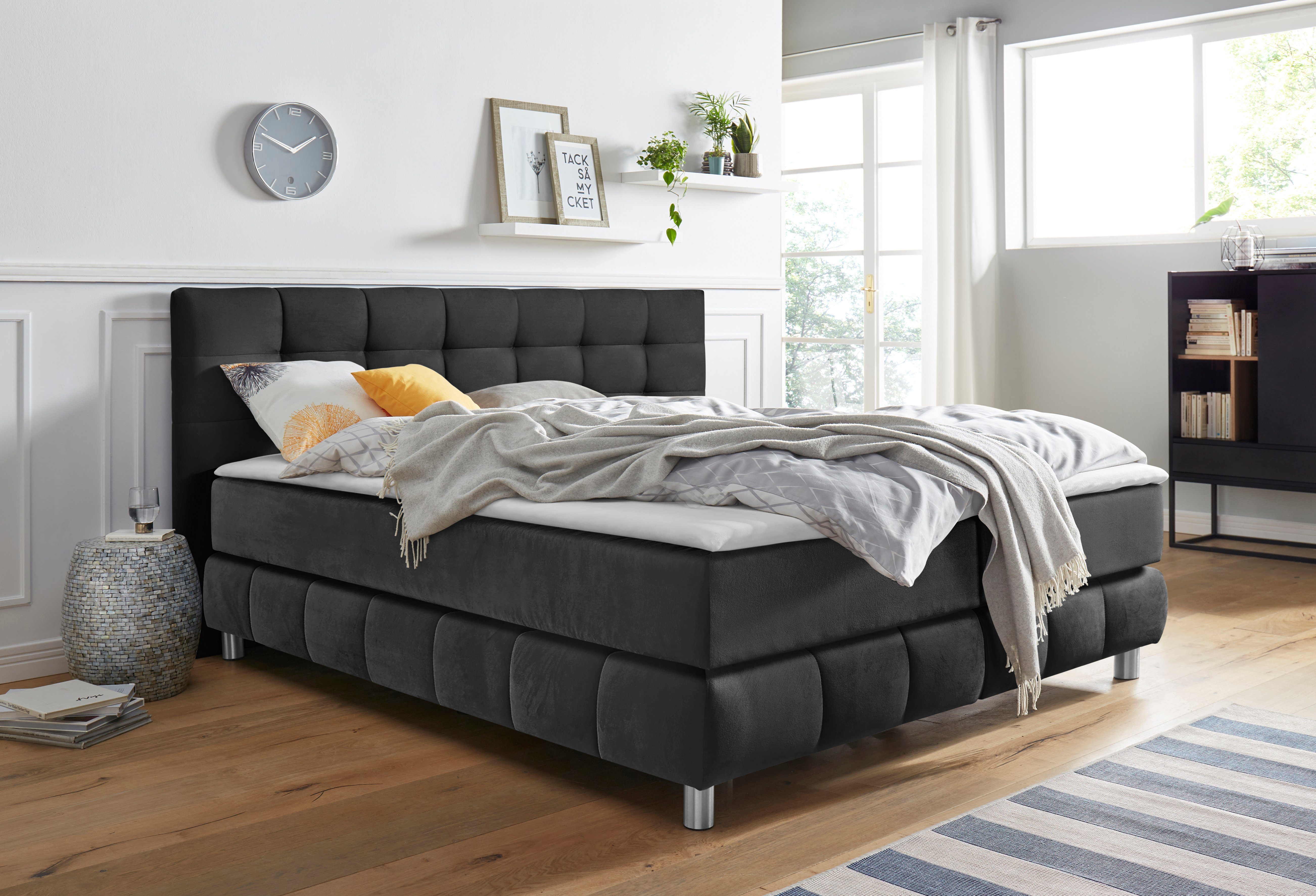 Home affaire Boxspringbett Salo, incl. Topper, 6 Breiten, 2 Härtegrade, TFK auch in Härtegrad 4