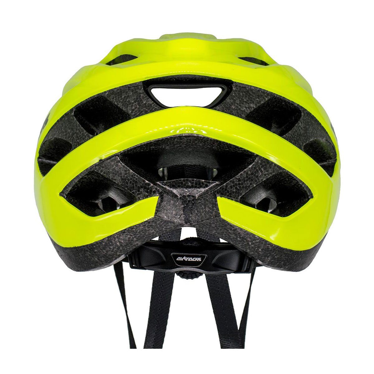 Airtracks Fahrradhelm Fahrradhelm Star S/M (53-58cm), L/XL (58-63cm), K-60 für Herren und Damen - EPS-Körper + IN MOULD / Neon Weiß Schwarz