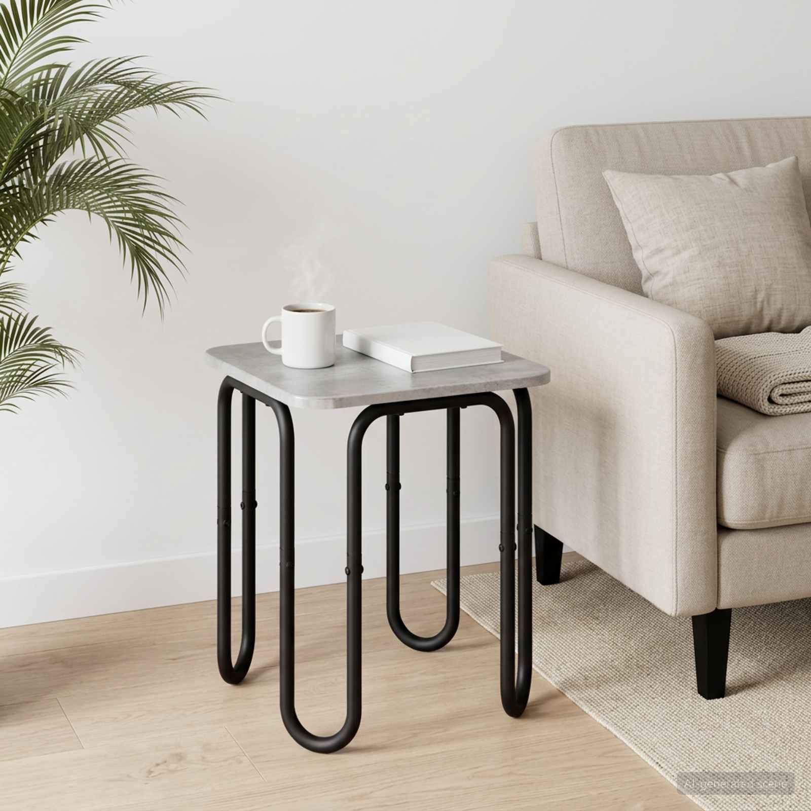 vidaXL Couchtisch Couchtisch Betongrau 40 x 40 x 45 cm Holzwerkstoff (1-St)