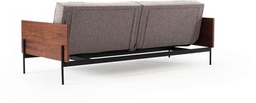 INNOVATION LIVING ™ Schlafsofa »Splitback«, mit mattschwarzen Beinen, in skandinavischen Design