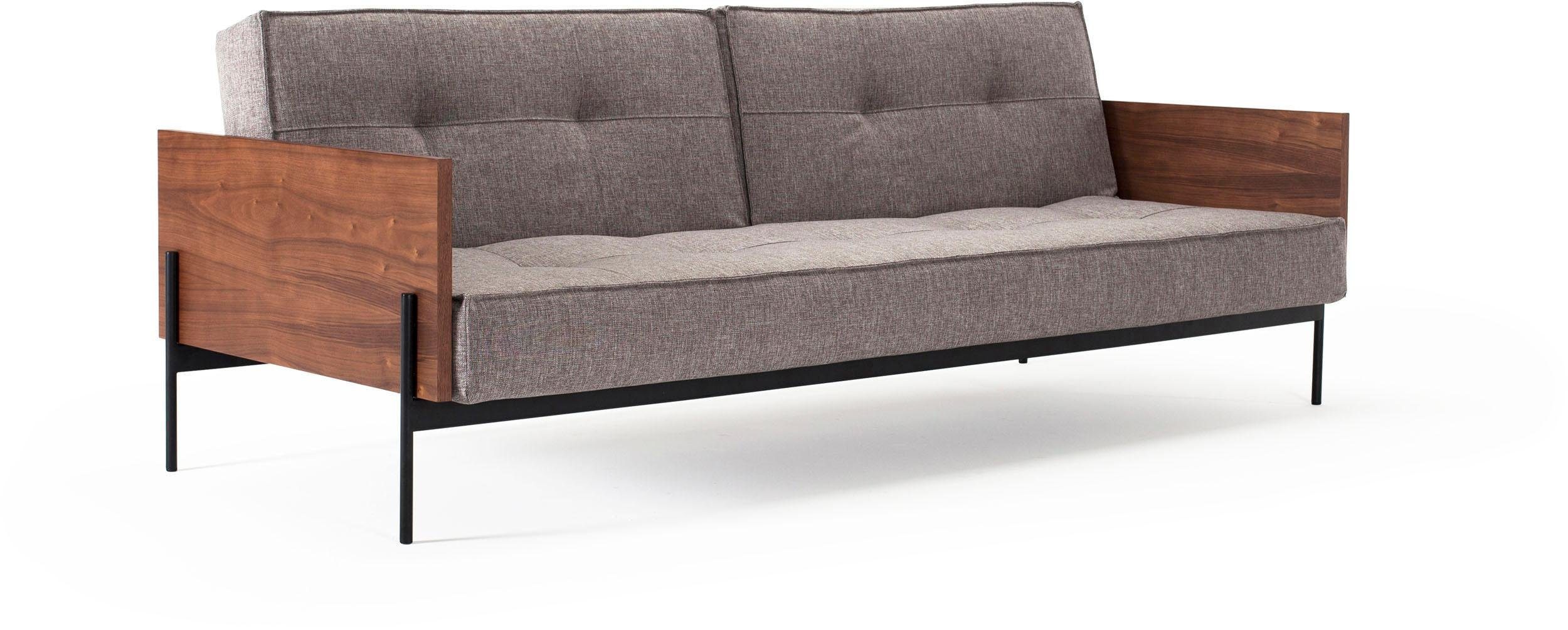 INNOVATION LIVING ™ Schlafsofa »Splitback«, mit mattschwarzen Beinen, in skandinavischen Design