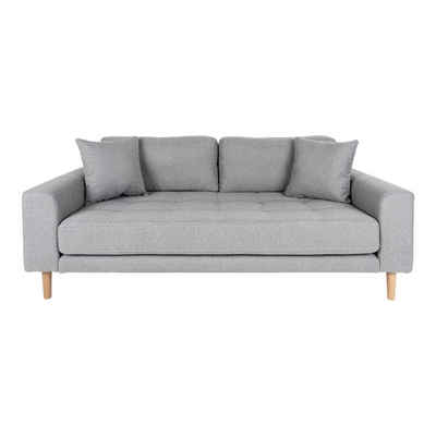 ebuy24 Sofa Lido Sofa 2,5-Sitzer, hellgrau., 1 Teile