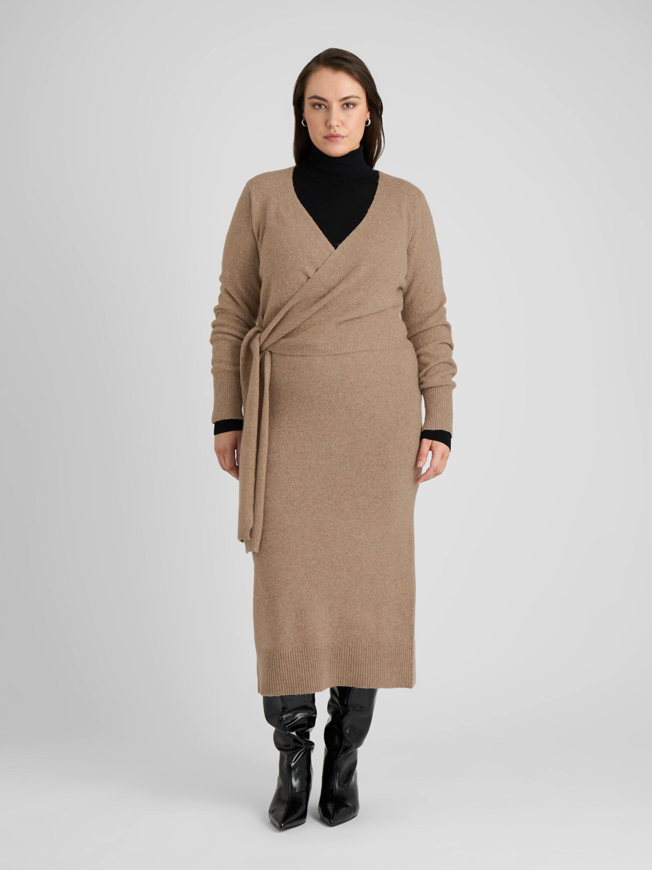 Guido Maria Kretschmer Curvy Strickkleid Deborah (1-tlg) Wickel-Design