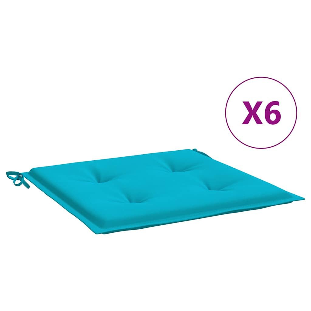 vidaXL Sitzauflage Gartenstuhl-Kissen 6 Stk. Türkis günstig online kaufen
