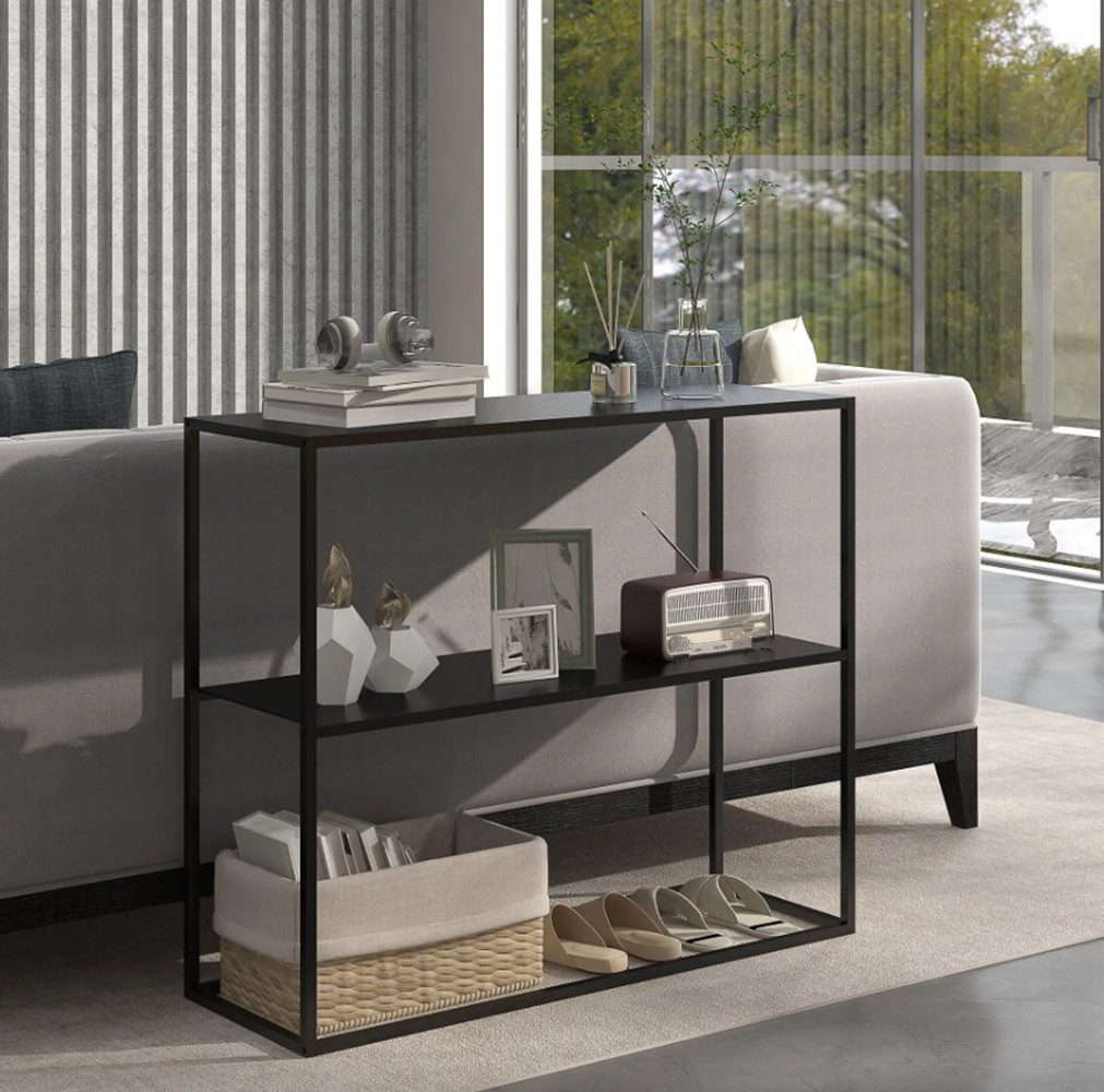 XDeer Konsolentisch Konsolentisch, Sideboard, 2 Etagen,Wohnzimmer