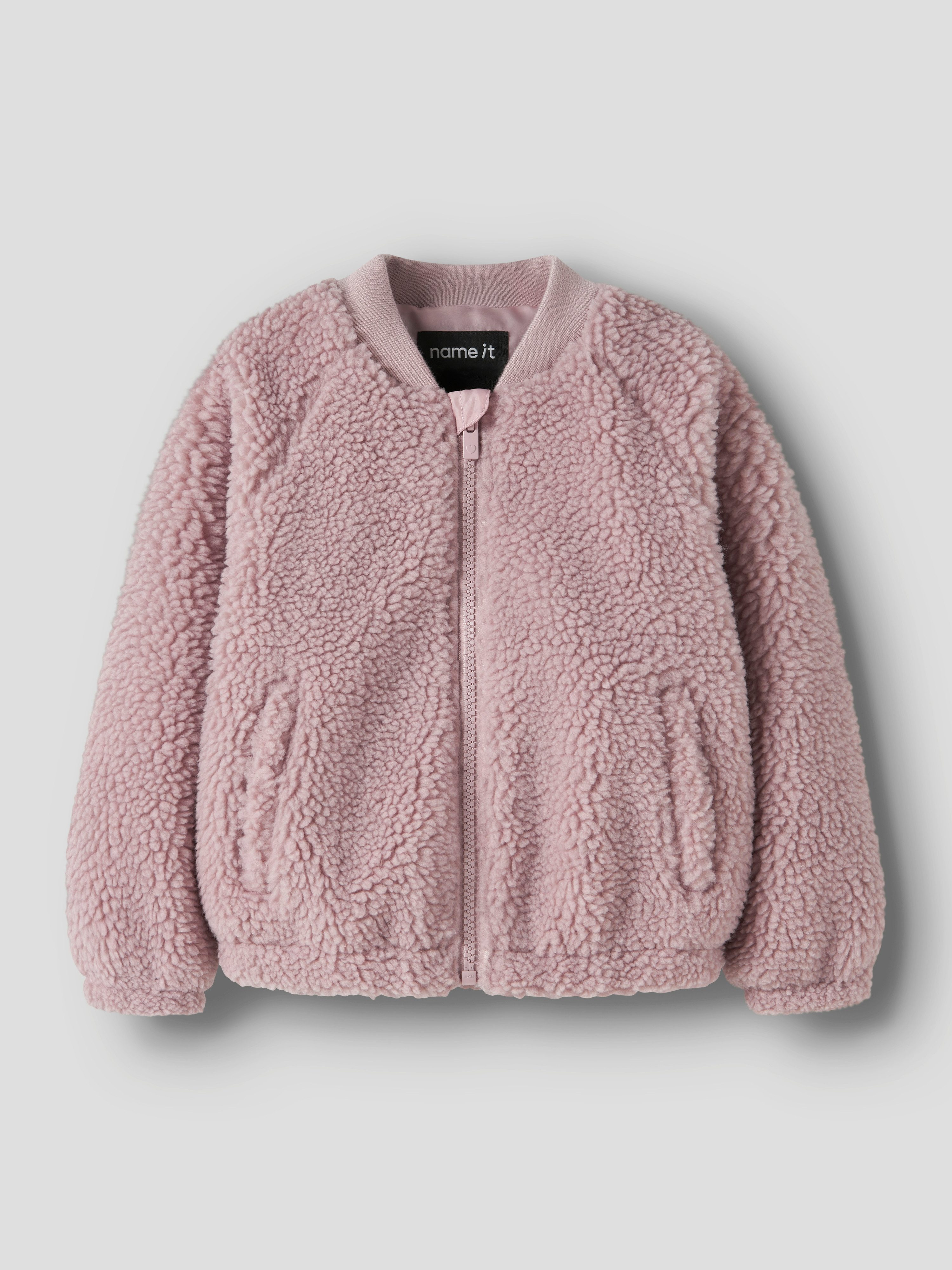 Name It Plüschjacke NMFMIFFY SHERPA JACKET Kunstfaser, mit Rückenmotiv