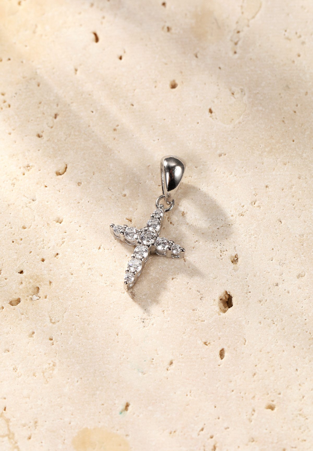 Hey Happiness Kreuzkette Silber 925 mit Zirkonia, 18K Vergoldet, Damen Silber Erbskette mit Kreuz Anhänger, Geschenk Idee