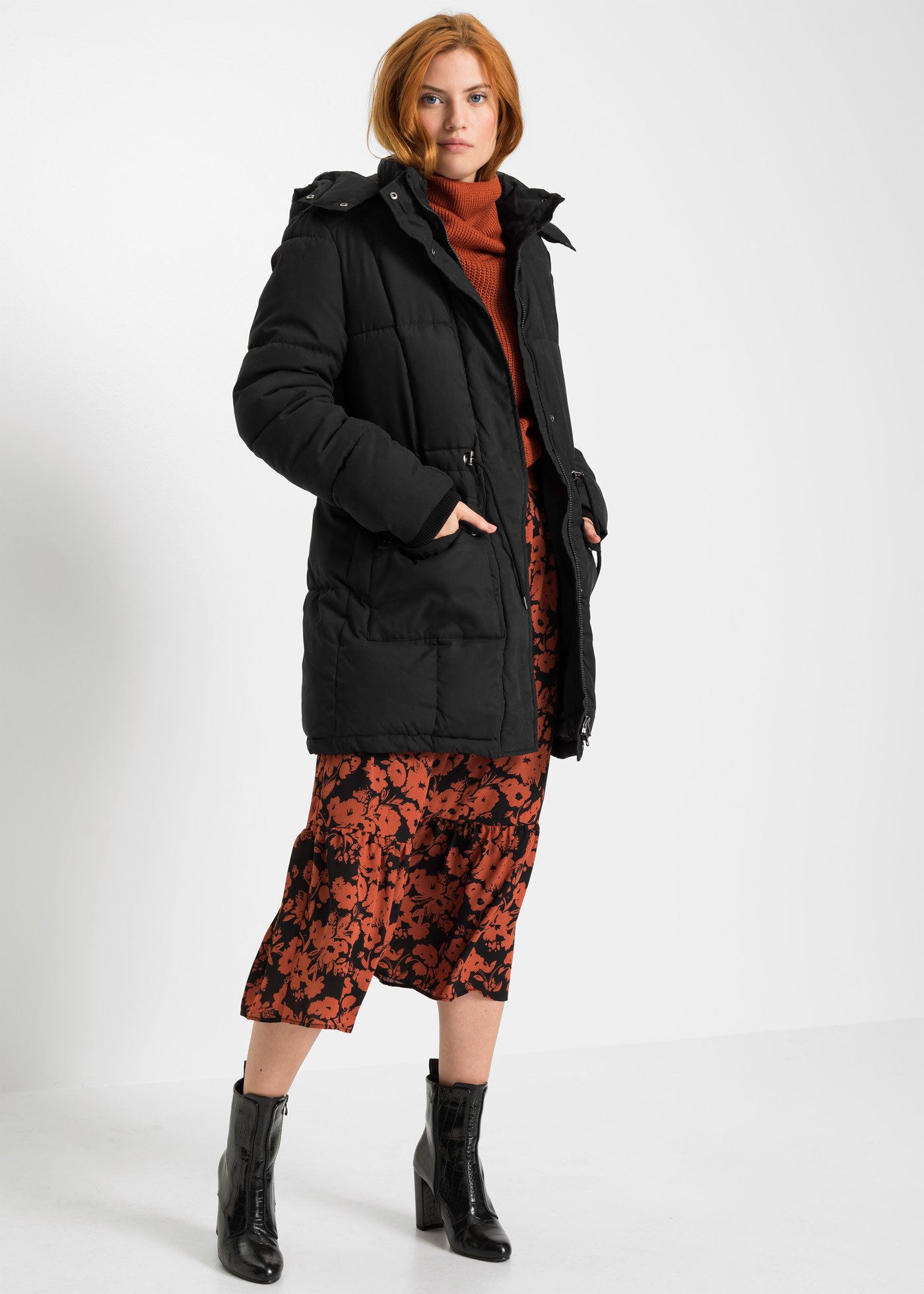 bonprix Winterjacke mit abnehmbarer Kapuze, Loose Fit – Bild 5 von 5