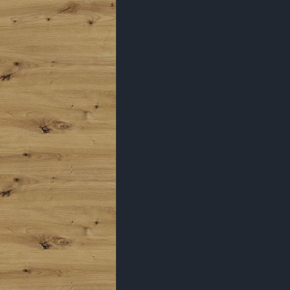 Feldmann-Wohnen Klapphängeschrank Salo (W4B/30, 1 Klappe, innen 1 Fach, 1-St., Hängeschrank) 30x32,5x36cm Eiche Artisan / Indigo Matt