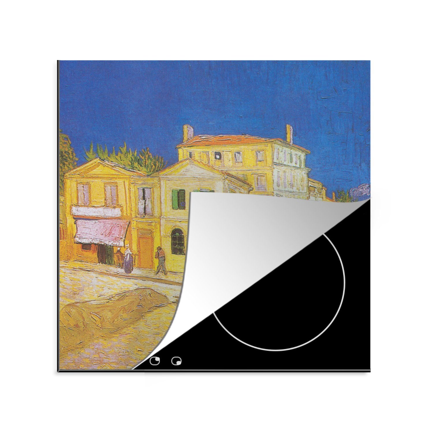 MuchoWow Herdblende-/Abdeckplatte Das gelbe Haus küche Ceranfeldabdeckung, tlg), Vinyl, cm, - Vincent für von (1 Gemälde Arbeitsplatte 78x78 van Gogh