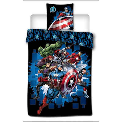 Bettwäsche Marvel Avengers Thor Hulk Captain America Bettwäsche, MARVEL, PolyCotton, 2 teilig, Bettdeckenbezug: 135-140x200cm Kissenbezug: 65x65 cm