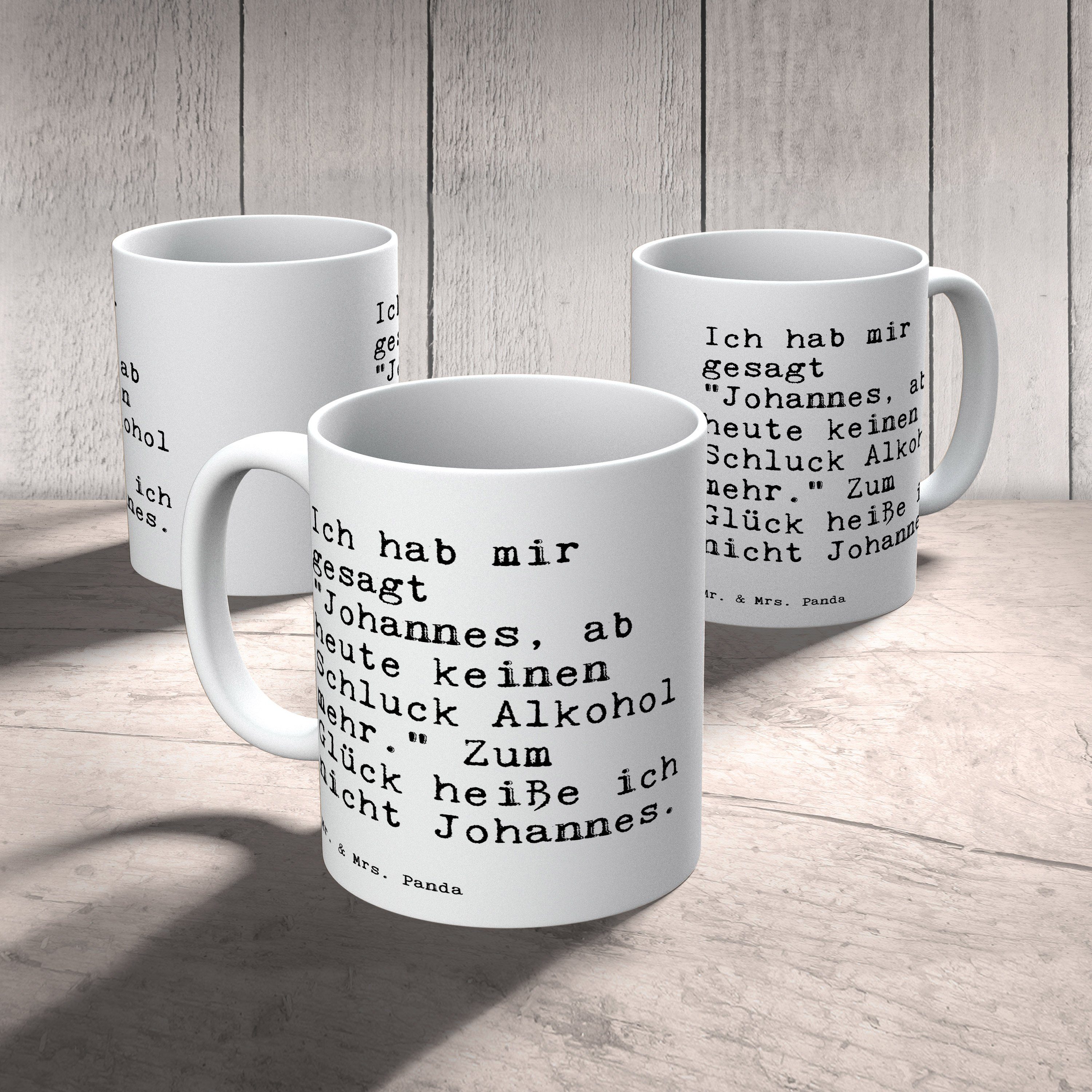 Weiß Mrs. Tasse Geschenk, Freund, - & gesagt... Spruc, Ich - Kumpel, mir Panda Mr. bester Keramik hab