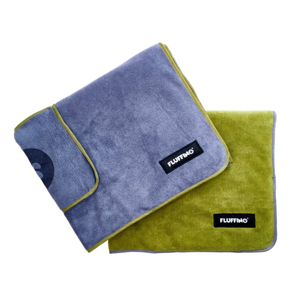 FLUFFINO® Hundehandtuch Mikrofaser 2er-Pack 90x50cm, (2-St), FLUFFINO Hunde günstig online kaufen