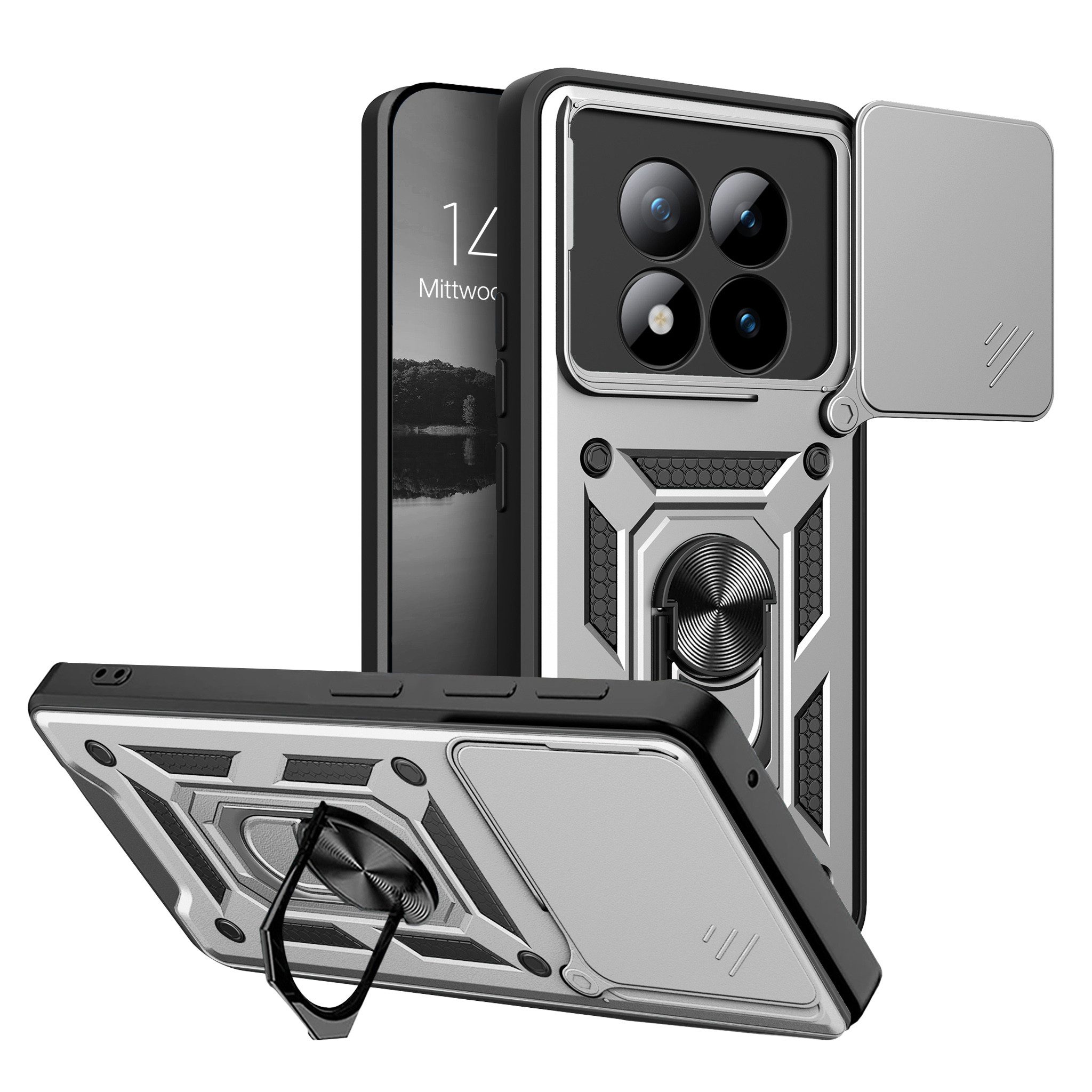 Tec-Expert Handyhülle Outdoor Cover Hülle für Xiaomi Redmi Note 15 Pro+ 5G, Premium Hülle mit Kameraschutz aus verstärktem Polycarbonat